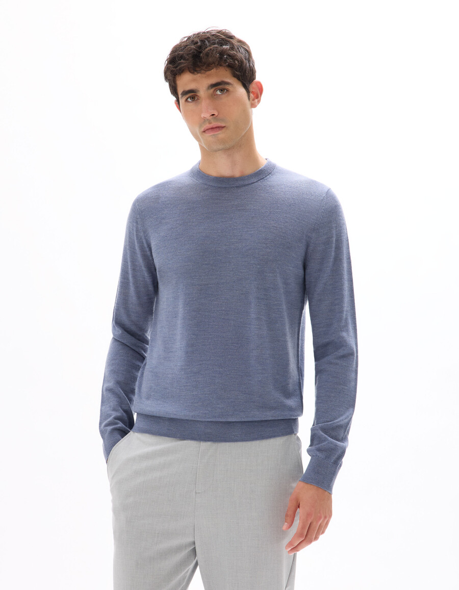 crew neck sweater 100 merino wool